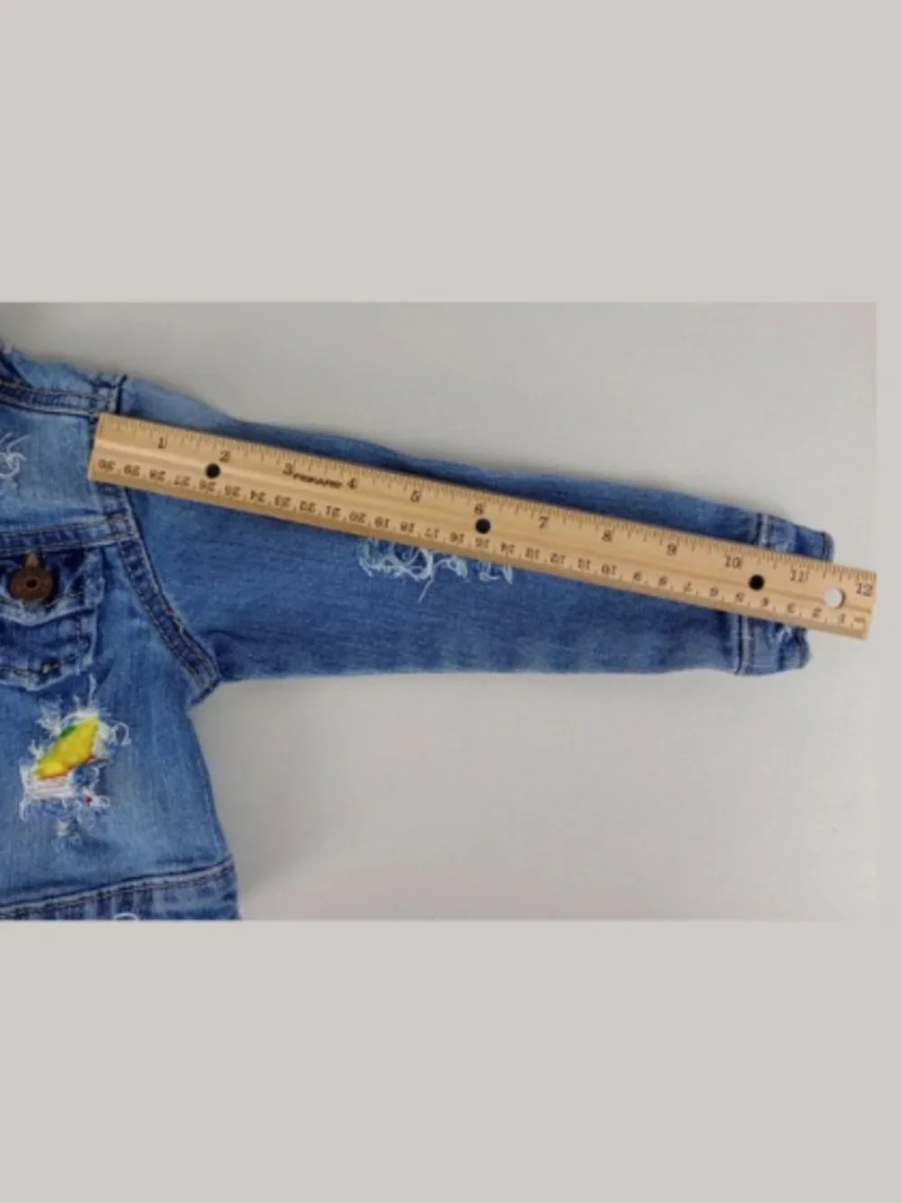 Y2K OshKosh B'gosh Baby 24 Months Distressed‎ Denim Tie Dye Jacket